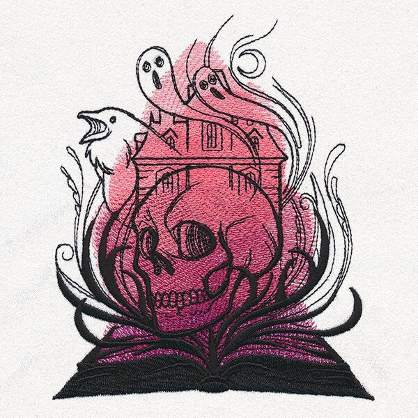 Literary Magic - Horror Embroidered Canvas Field Bag