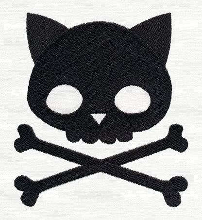 Punk Kitty Embroidered Padded Canvas Tech Bag