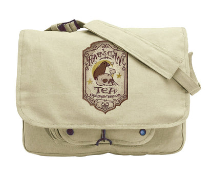 Raven's Claw Tea Embroidered Canvas Messenger Bag