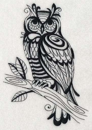 Sage Owl Embroidered Canvas Messenger Bag