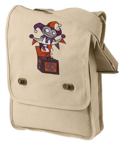 Jack in the Box Embroidered Canvas Field Bag