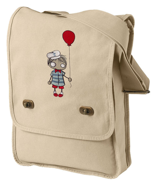 Zombie Sailor Boy with Balloon Embroidered Canvas Field Bag