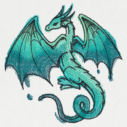 Dragon Bag, Dragon Field Bag, Dragon Messenger Bag, Dragon, Colorful Dragon, Green Dragon, Spectrum - Dragon Embroidered Canvas Field Bag